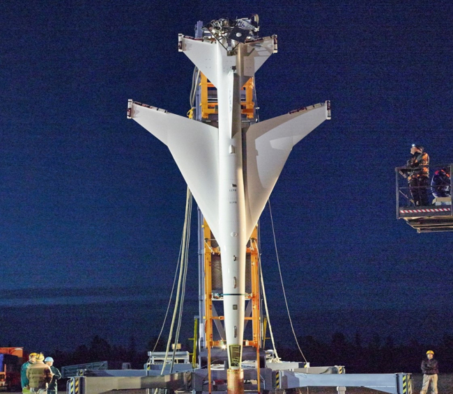 Rocket on platform in Sweden