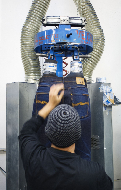nudie jeans factory worker