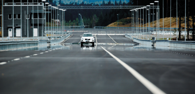 Photo of Volvo car on road