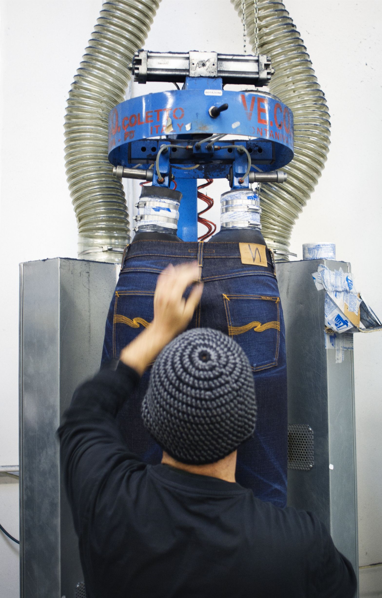 nudie jeans factory worker